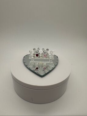 Crystal Bear Couple Figurine Mini